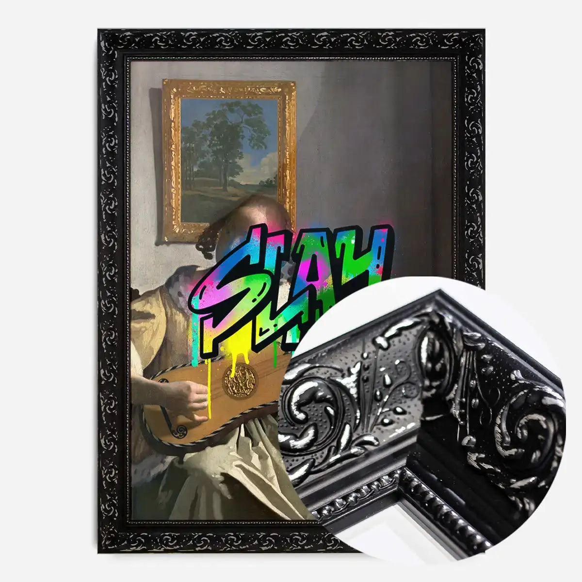Slay Graffiti Tag Portrait Painting Print