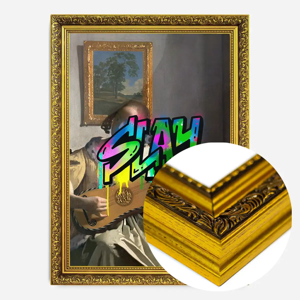 Slay Graffiti Tag Portrait Painting Print
