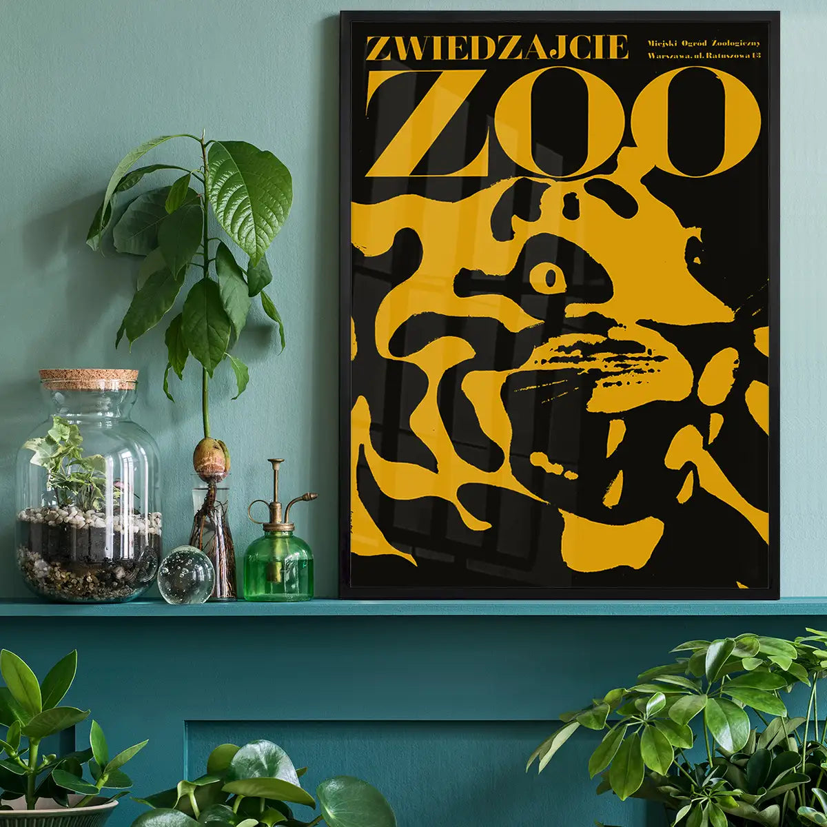 Vintage Warsaw Zoo Tiger Poster