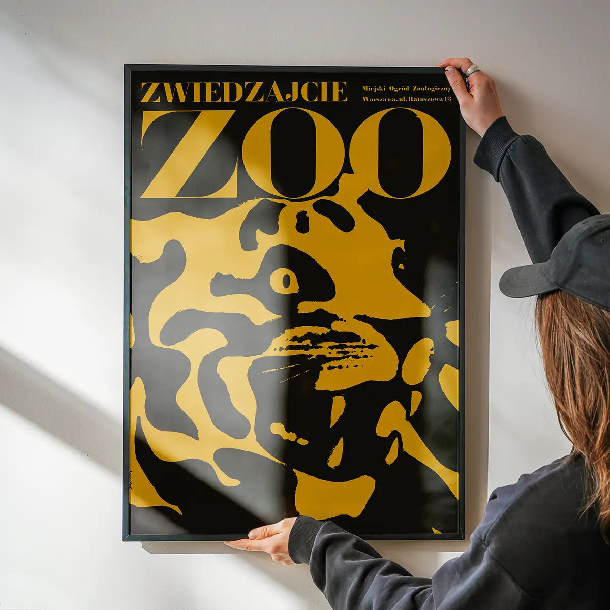 Vintage Warsaw Zoo Tiger Poster