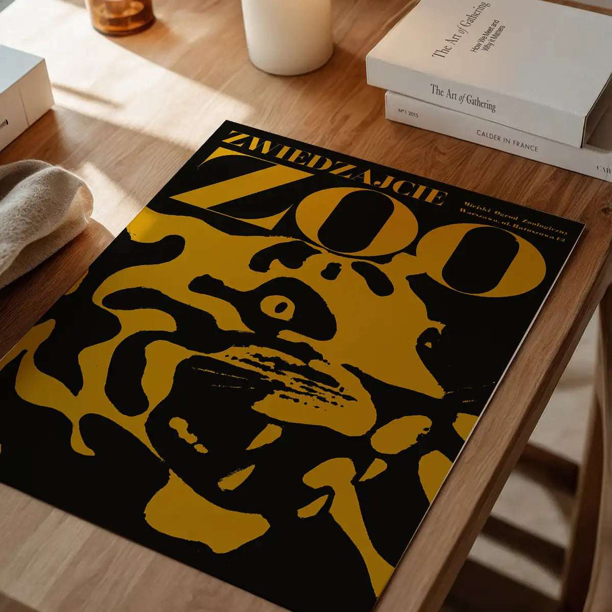 Vintage Warsaw Zoo Tiger Poster