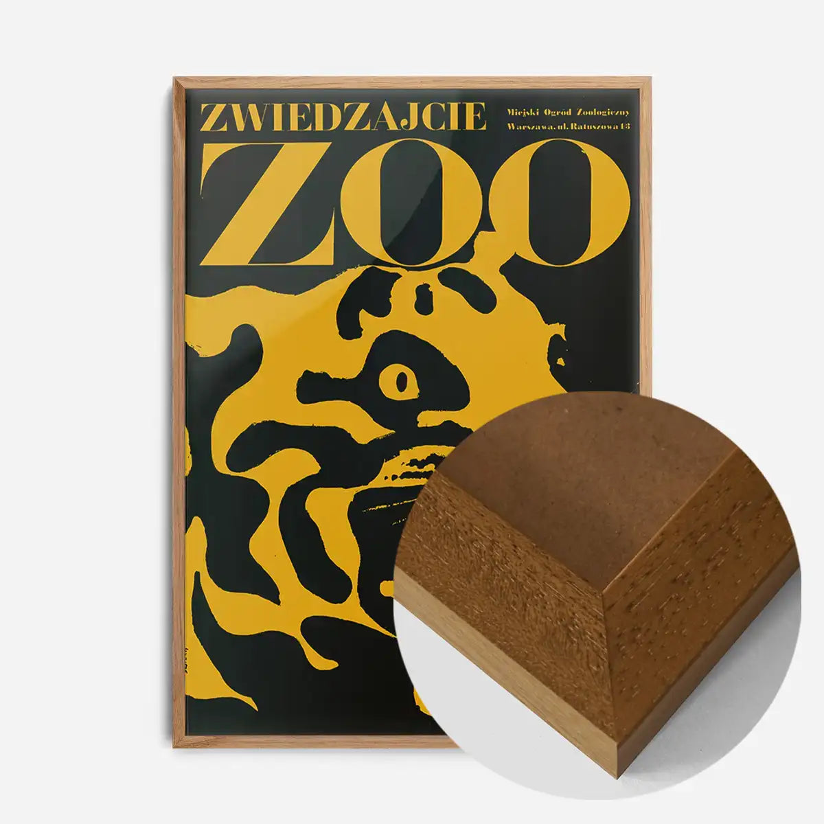 Vintage Warsaw Zoo Tiger Poster