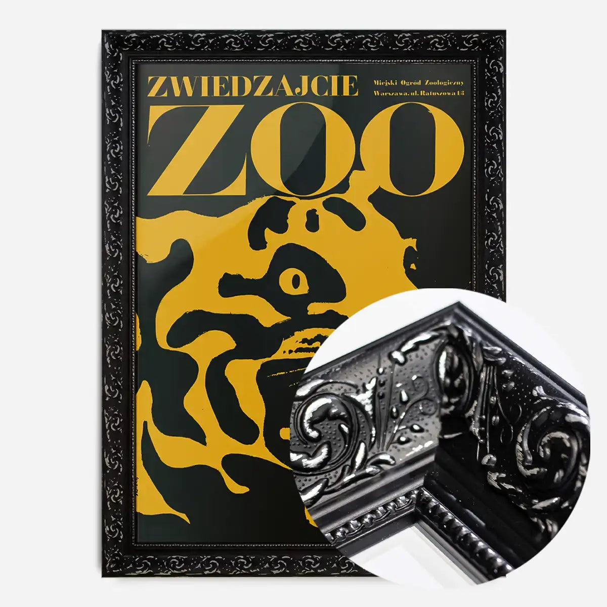 Vintage Warsaw Zoo Tiger Poster
