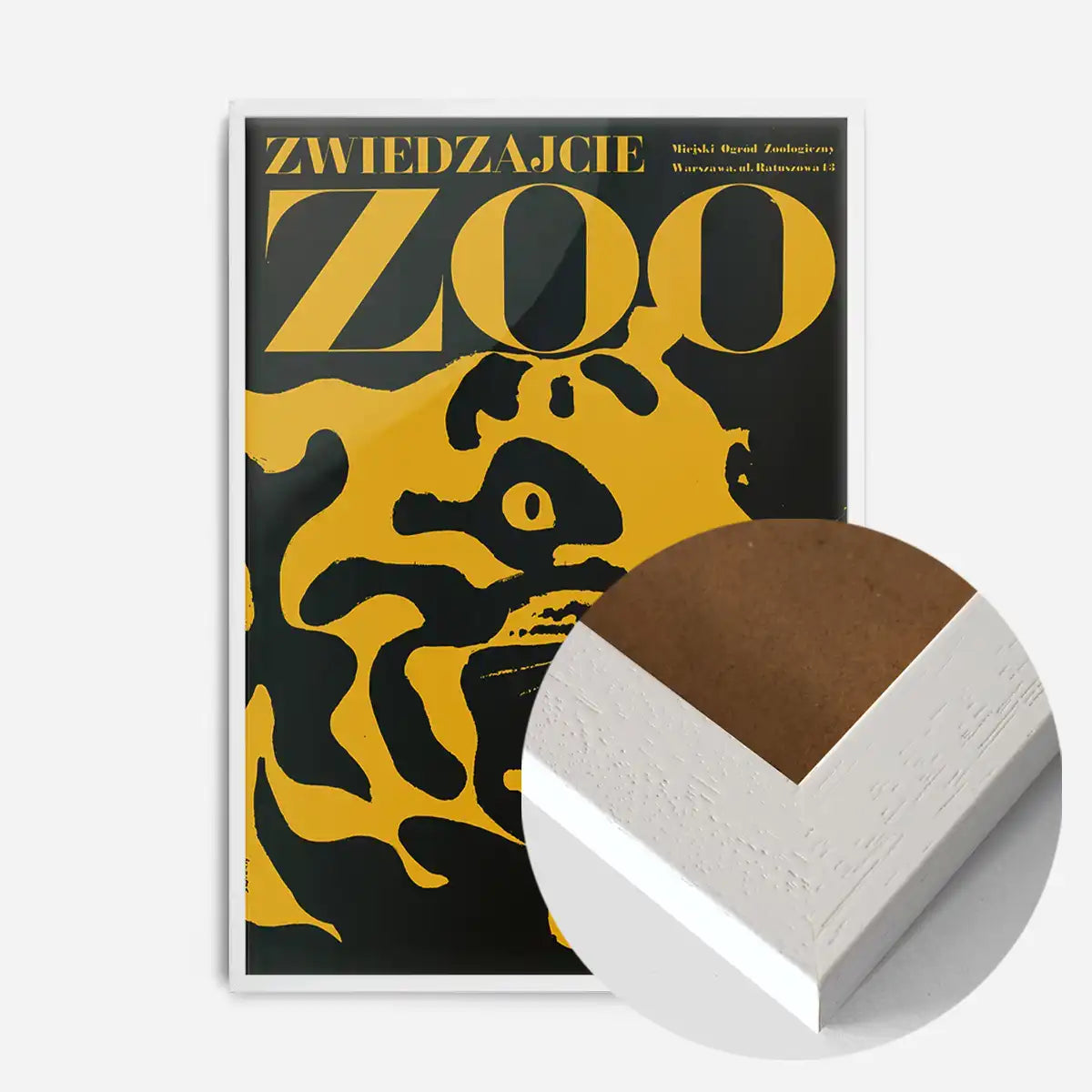 Vintage Warsaw Zoo Tiger Poster