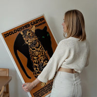 Vintage Munchen Zoo Leopard Poster