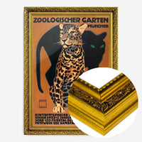 Vintage Munchen Zoo Leopard Poster