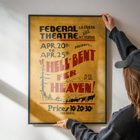 Federal Theatre vintage poster print framed and displayed in a modern interior