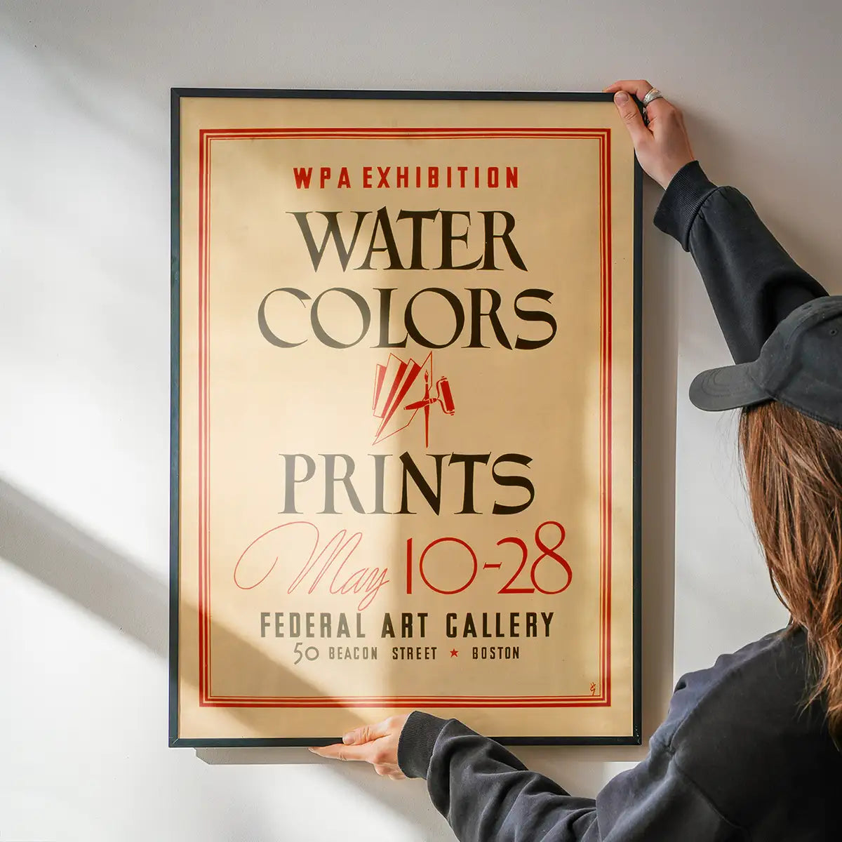 Watercolours and Prints Exhibition Poster Boston