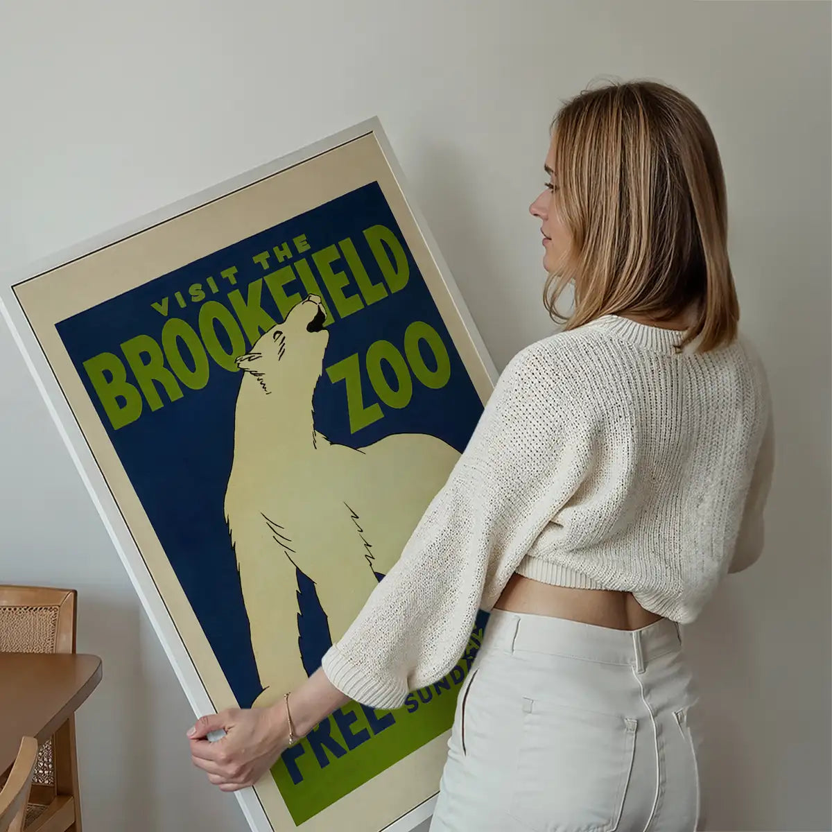 Brookfield Zoo Illinois Polar Bear Poster