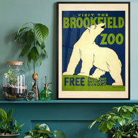 Brookfield Zoo Illinois Polar Bear Poster