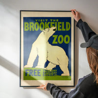 Brookfield Zoo Illinois Polar Bear Poster