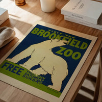 Brookfield Zoo Illinois Polar Bear Poster
