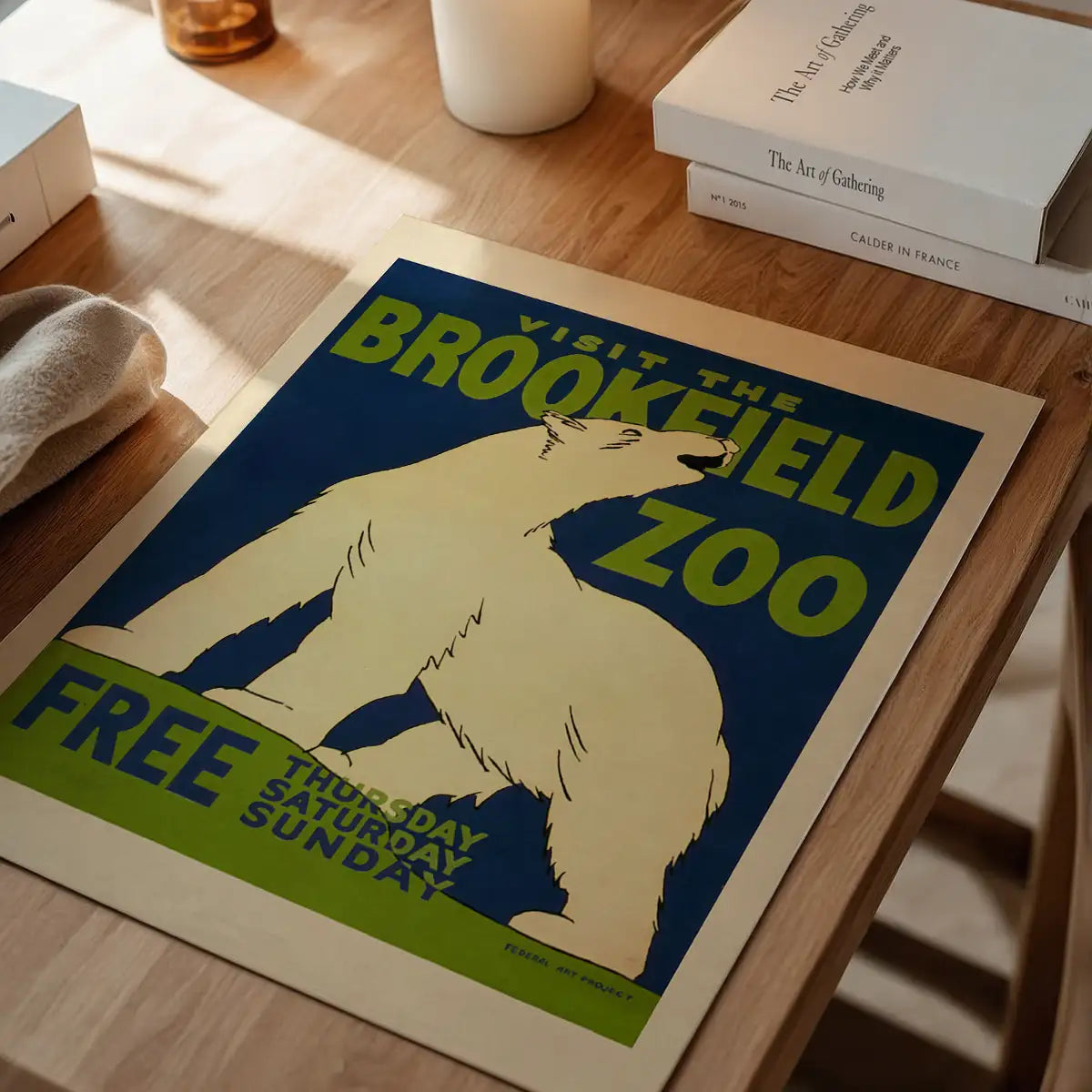 Brookfield Zoo Illinois Polar Bear Poster