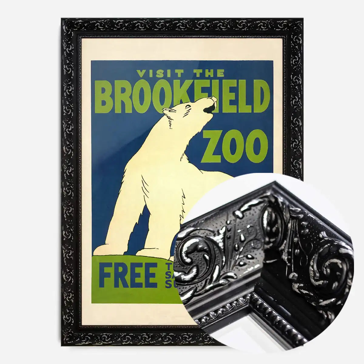 Brookfield Zoo Illinois Polar Bear Poster