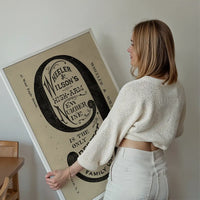 Wheeler and Wilsons Number 9 Sewing Machine Typography Print