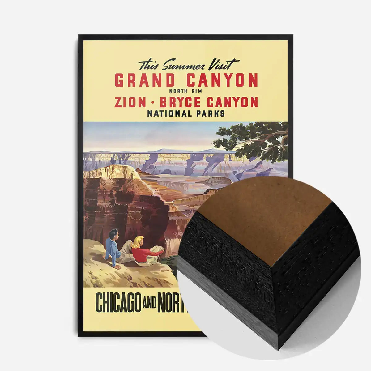 Grand Canyon National Parks Vintage Tourist Chicago Poster