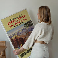 Grand Canyon National Parks Vintage Tourist Chicago Poster