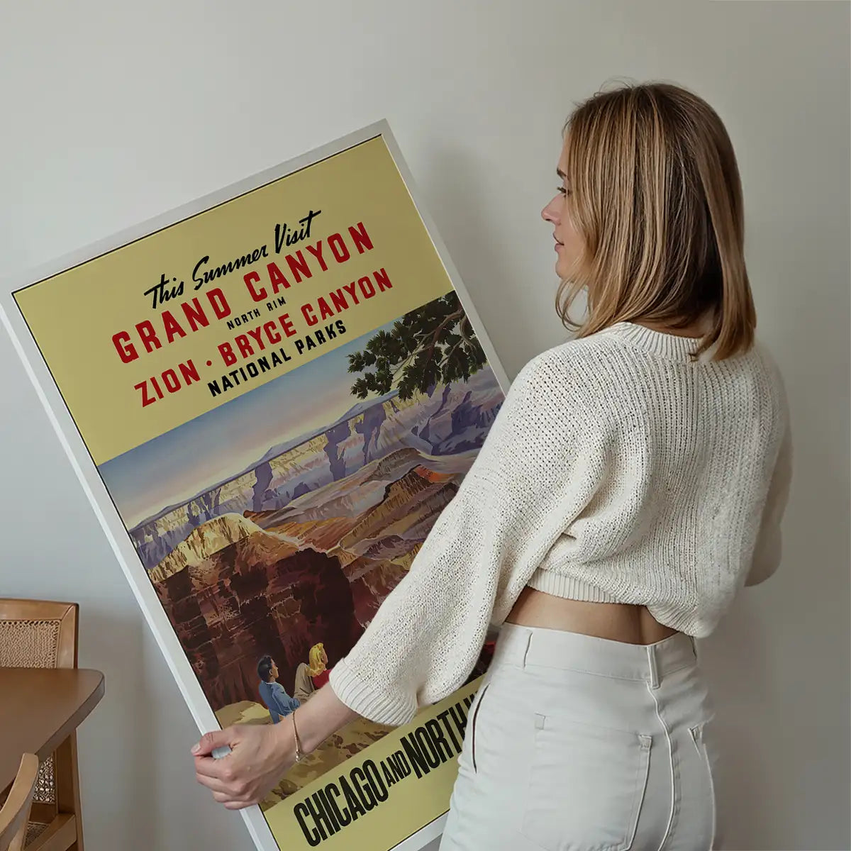Grand Canyon National Parks Vintage Tourist Chicago Poster