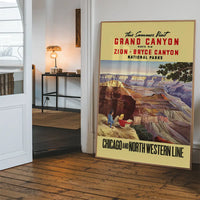 Grand Canyon National Parks Vintage Tourist Chicago Poster