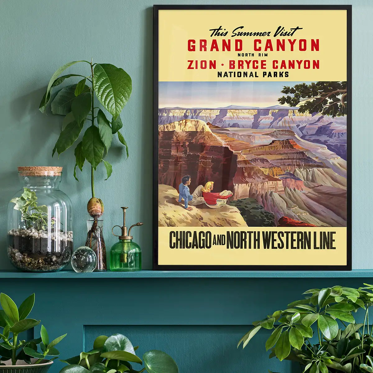 Grand Canyon National Parks Vintage Tourist Chicago Poster