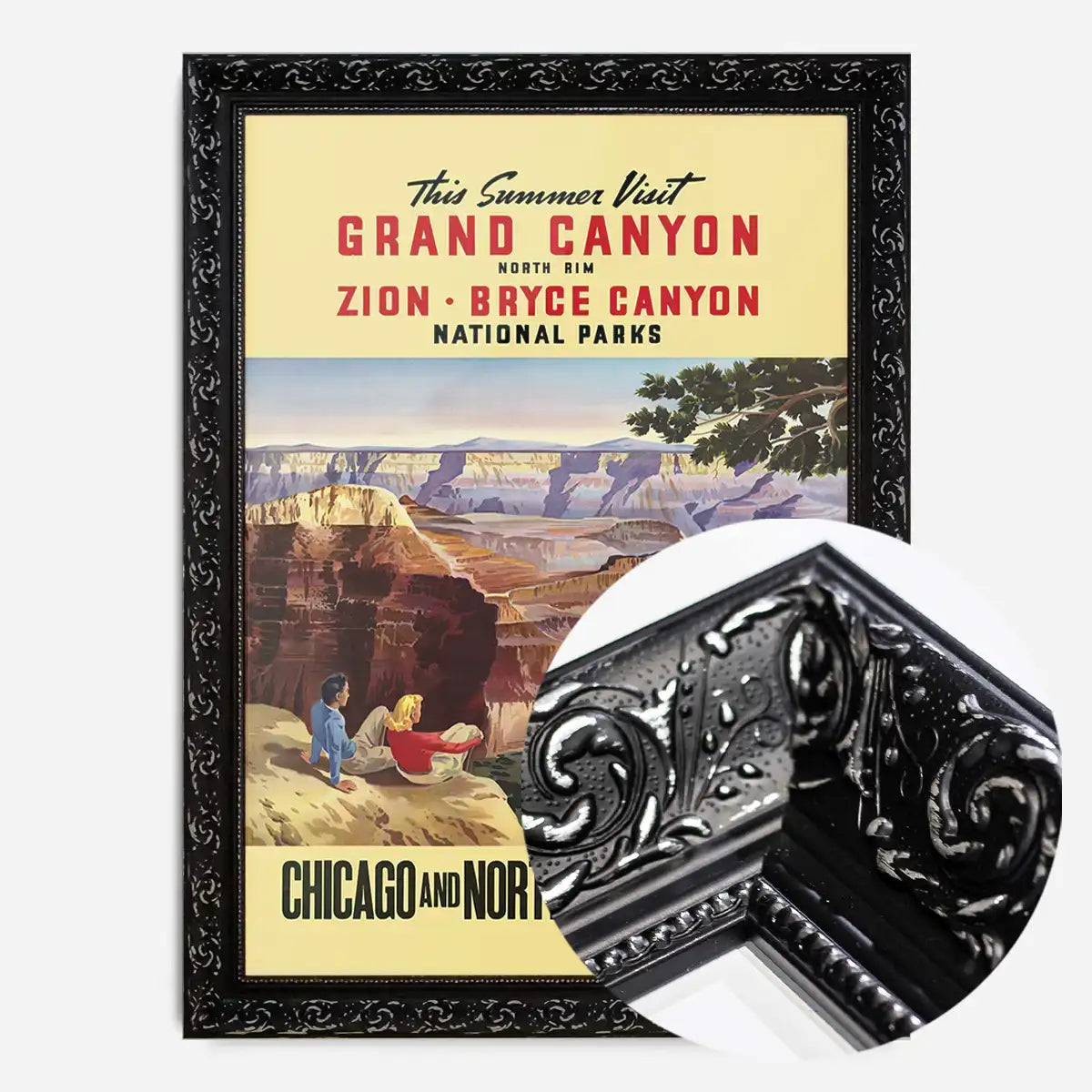 Grand Canyon National Parks Vintage Tourist Chicago Poster