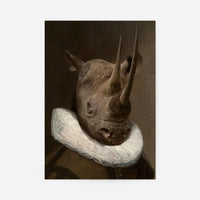 Rhino Victorian Neck Ruff Print