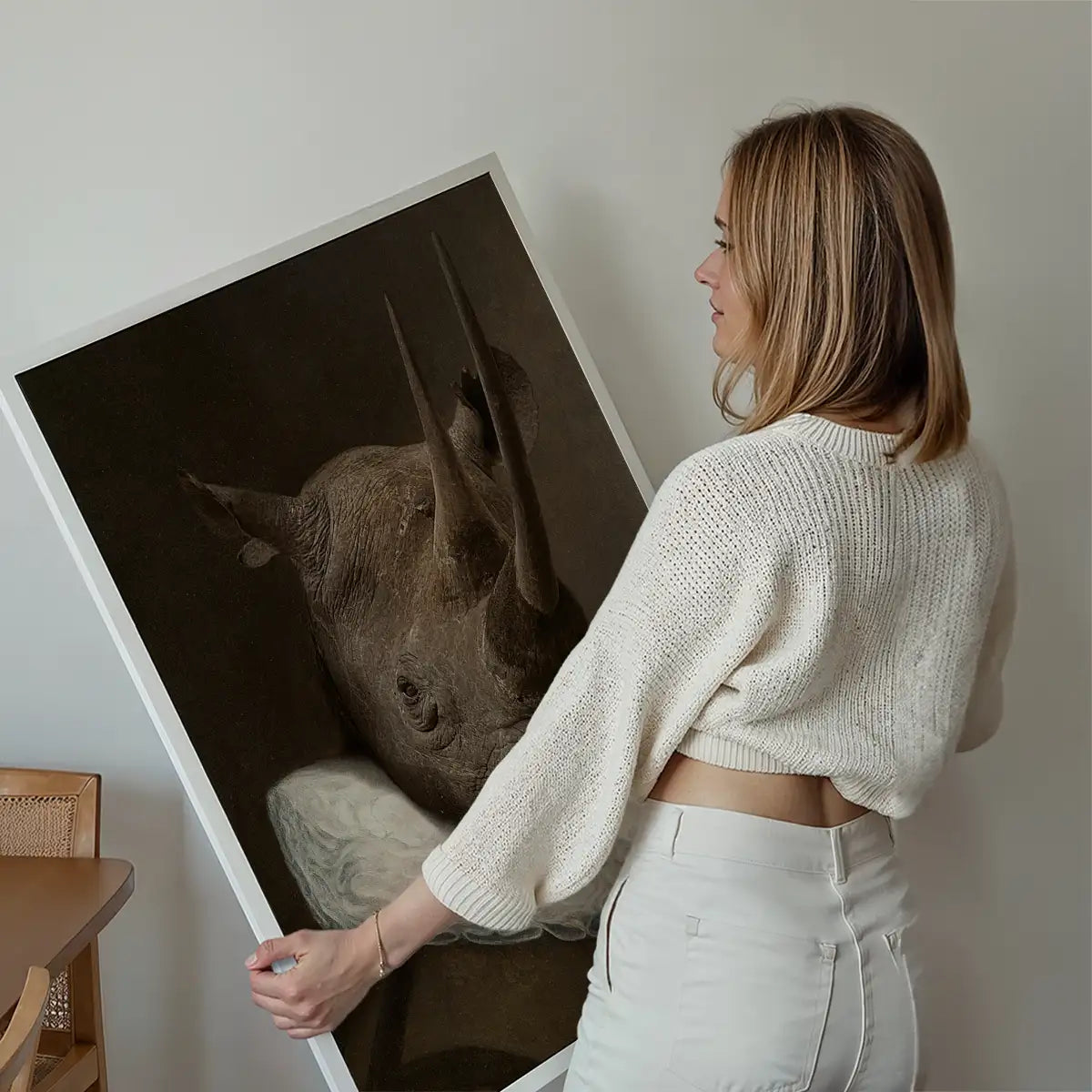 Rhino Victorian Neck Ruff Print