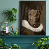 Rhino Victorian Neck Ruff Print