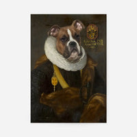 Boxer Dog Gentleman Portrait Print