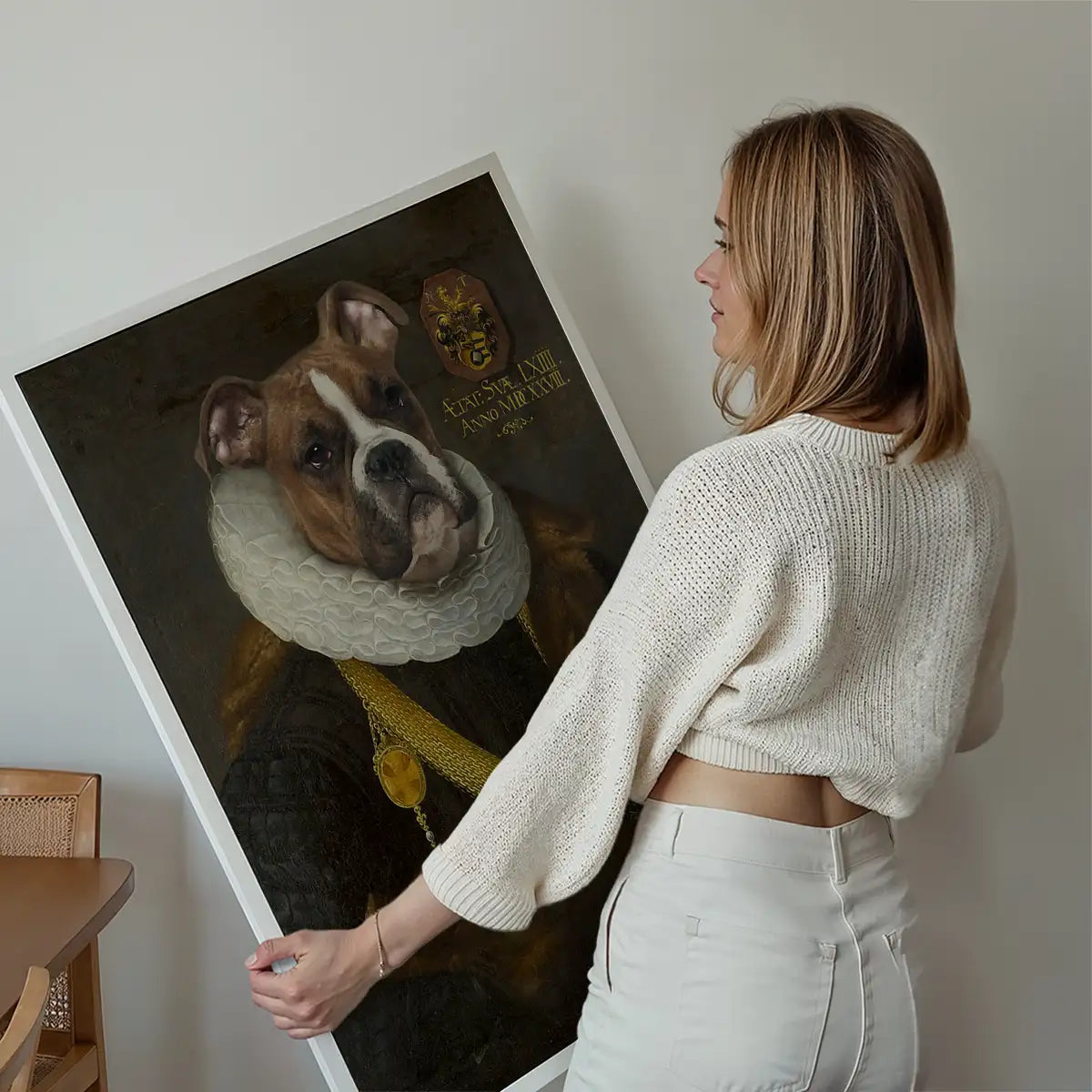 Boxer Dog Gentleman Portrait Print