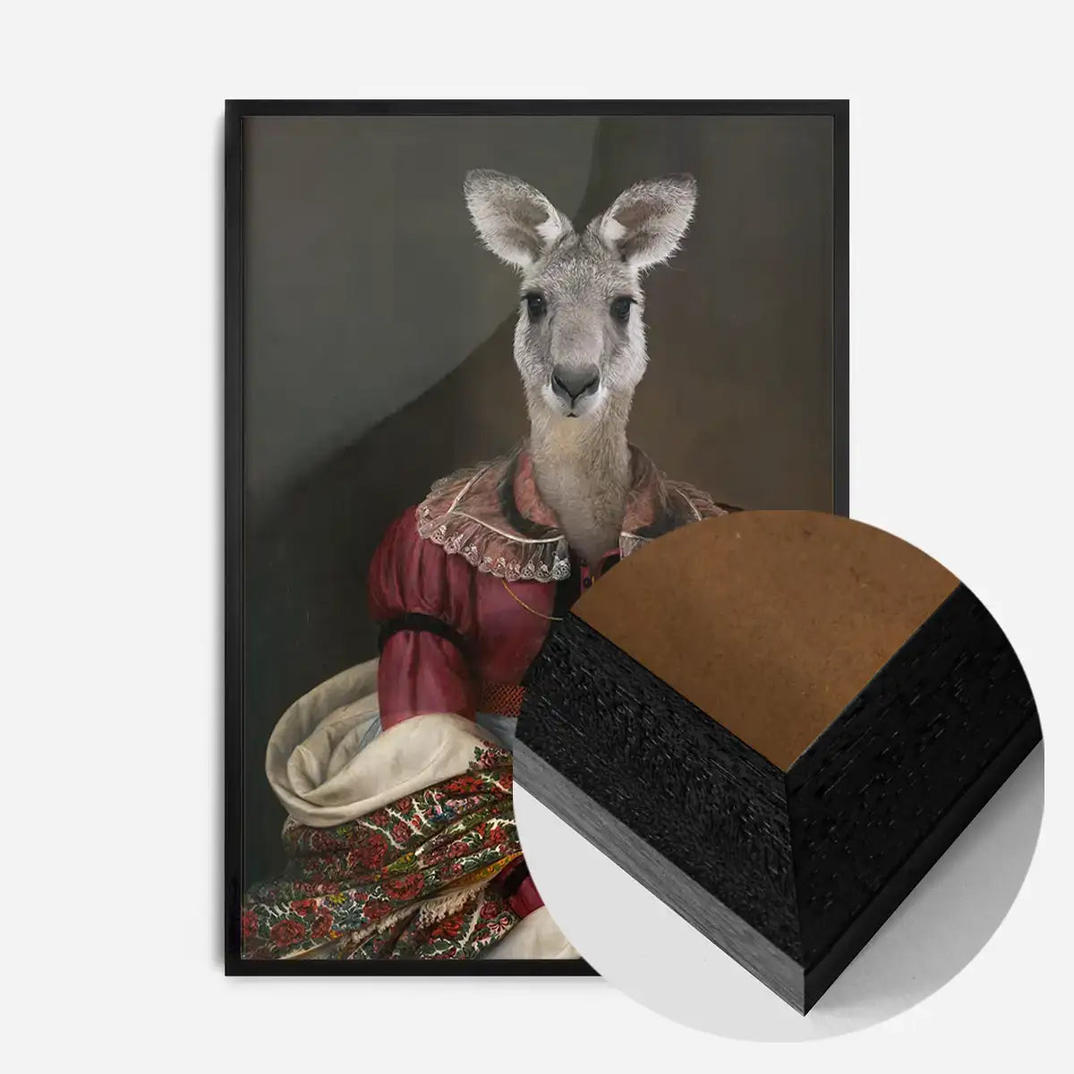 Kangaroo Lady Portrait Print
