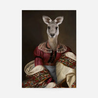 Kangaroo Lady Portrait Print