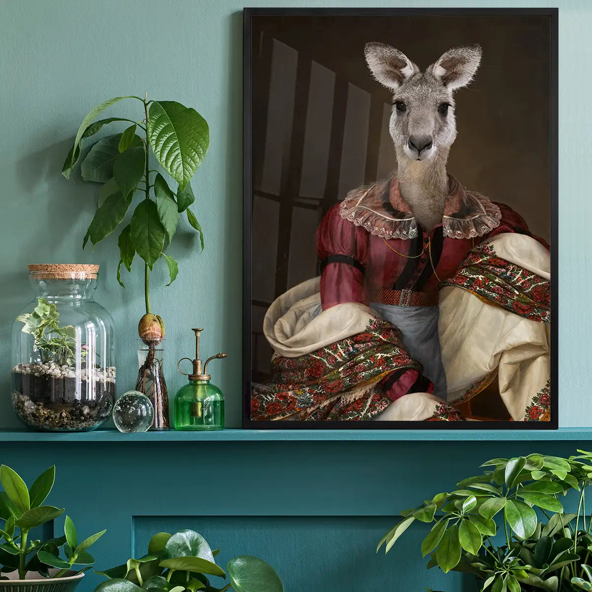 Kangaroo Lady Portrait Print