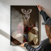 Kangaroo Lady Portrait Print