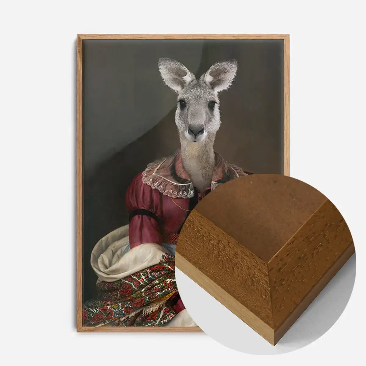 Kangaroo Lady Portrait Print