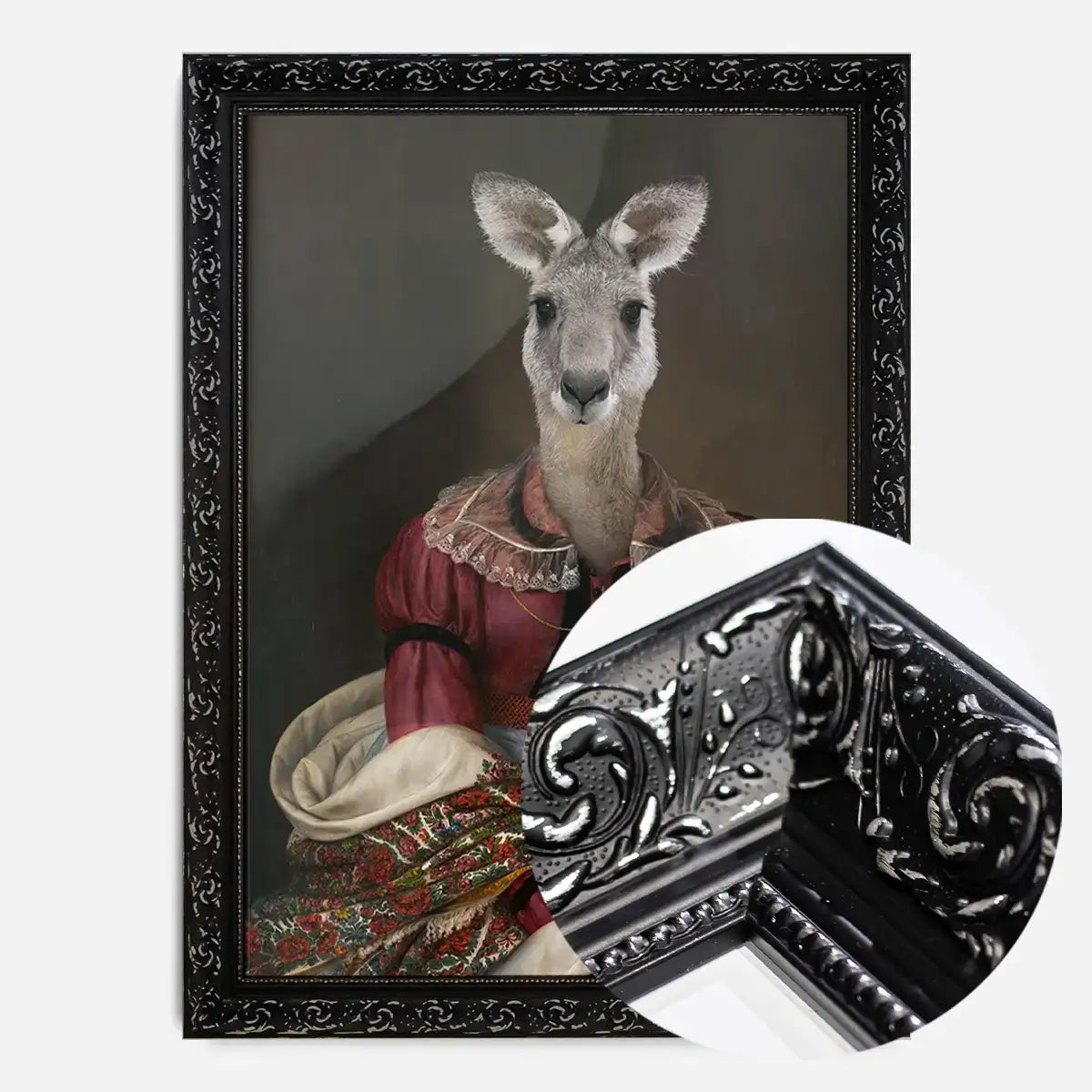 Kangaroo Lady Portrait Print