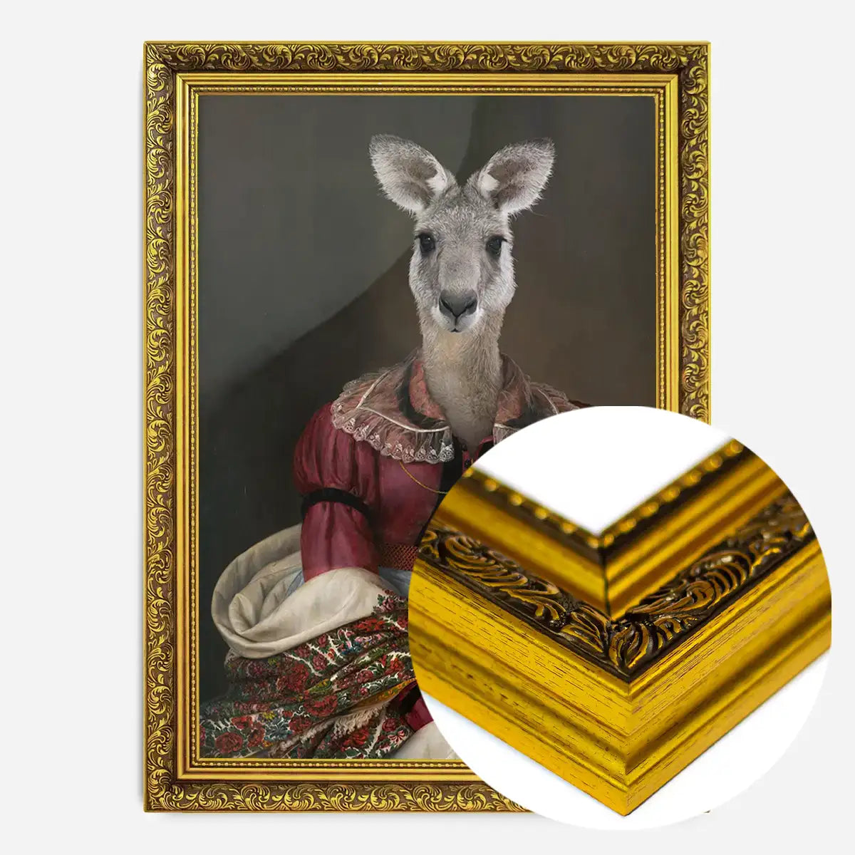 Kangaroo Lady Portrait Print