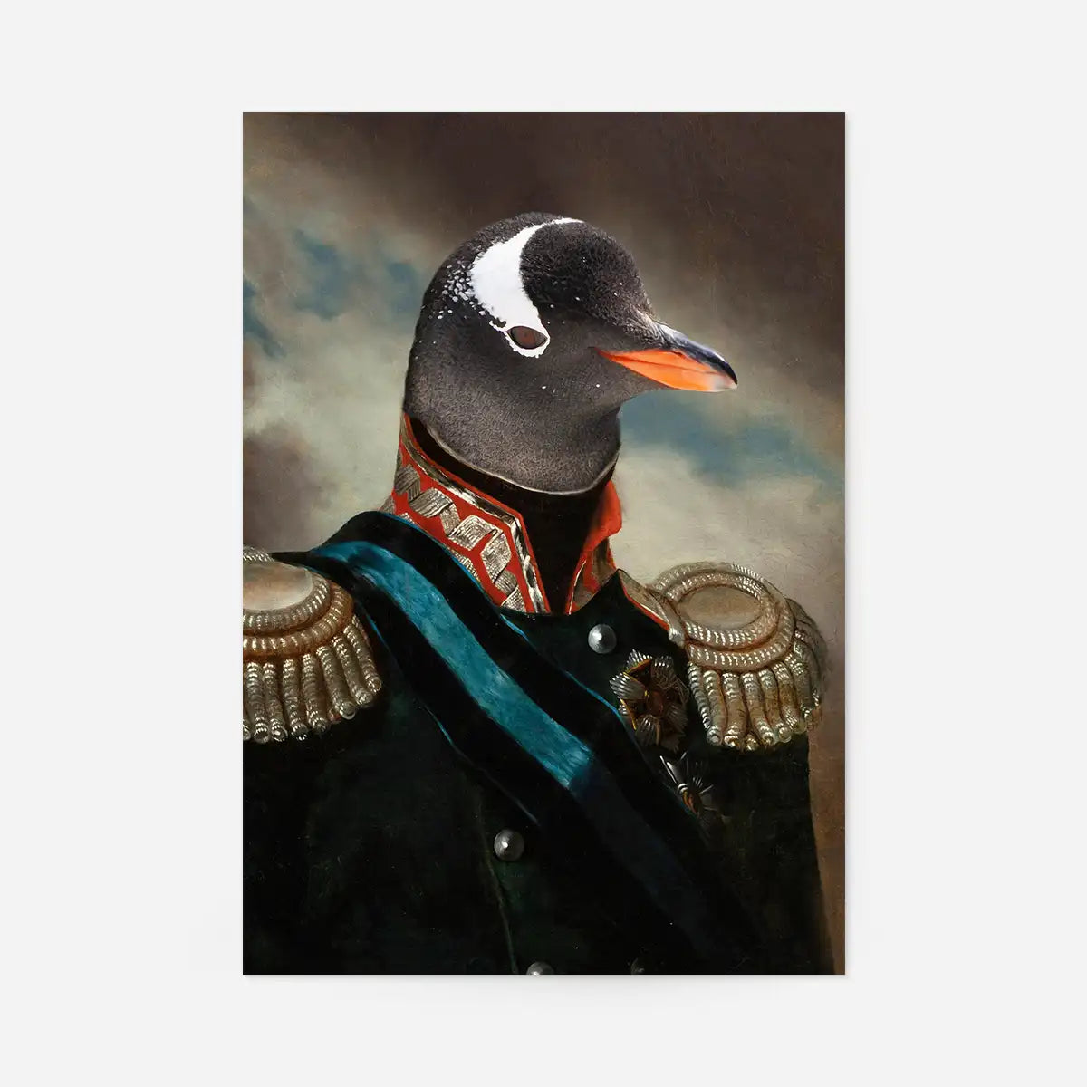 Penguin Military Portrait Print