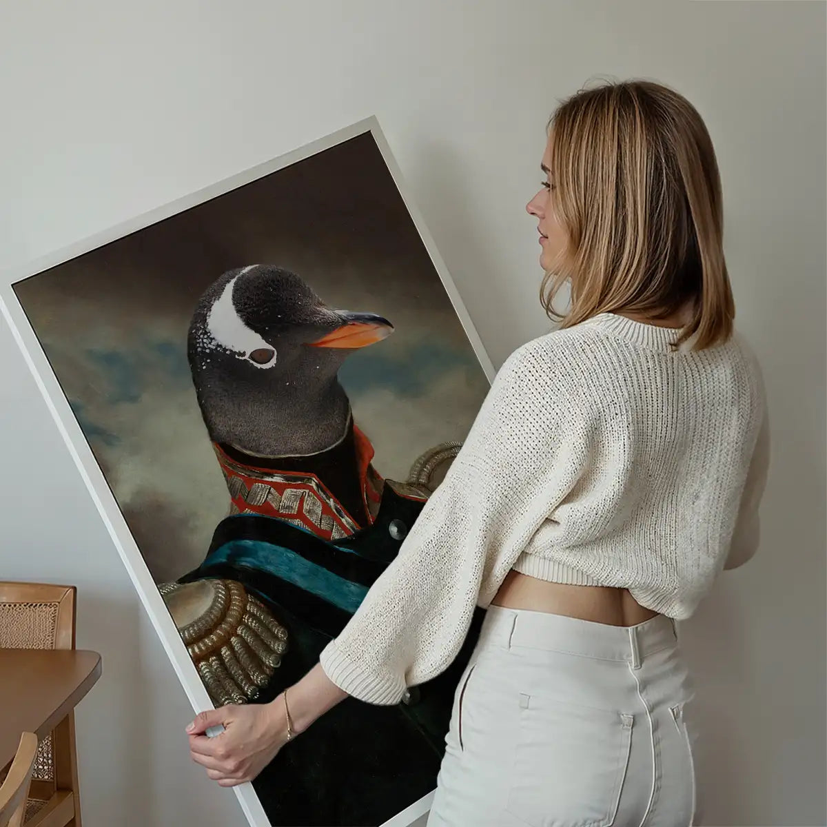 Penguin Military Portrait Print
