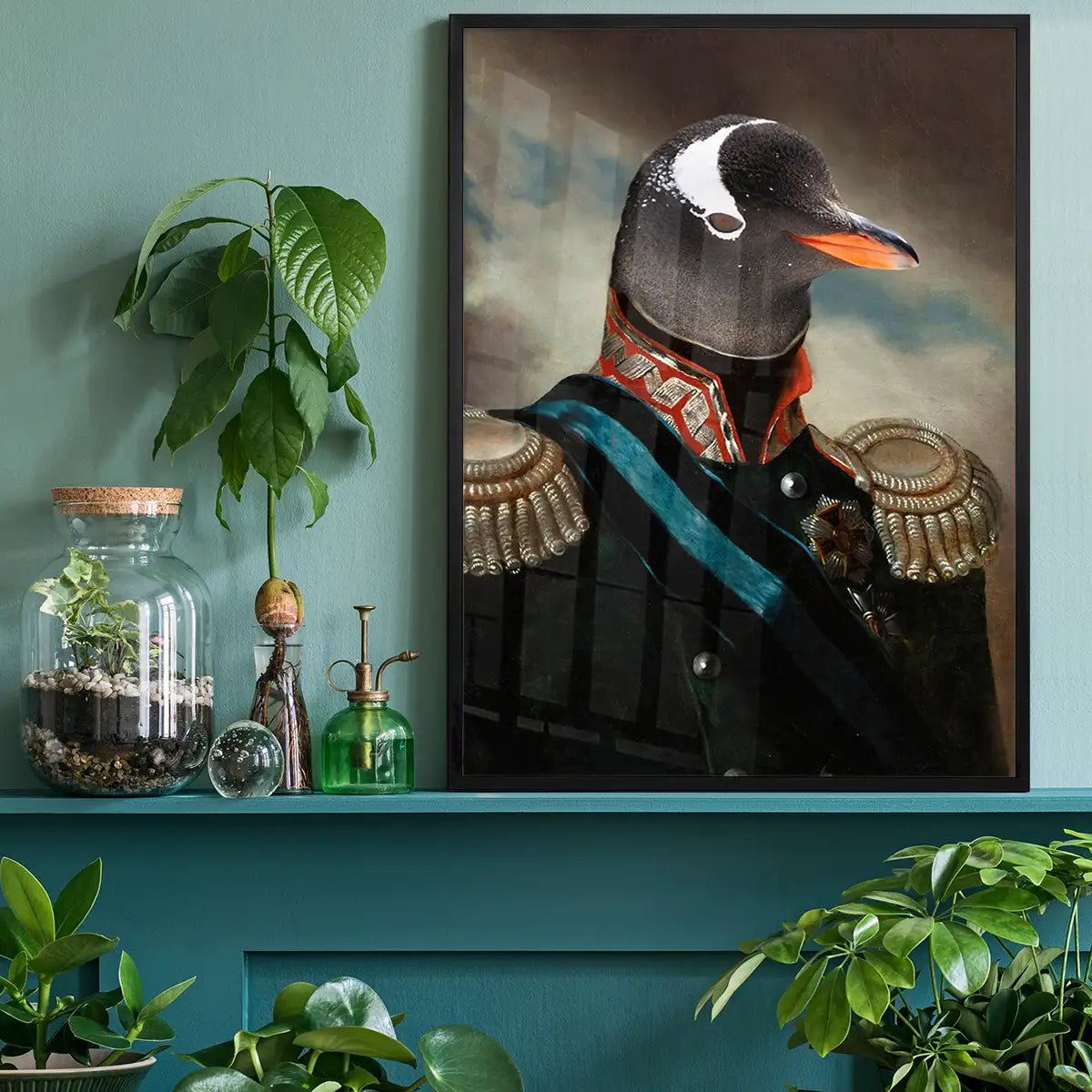Penguin Military Portrait Print