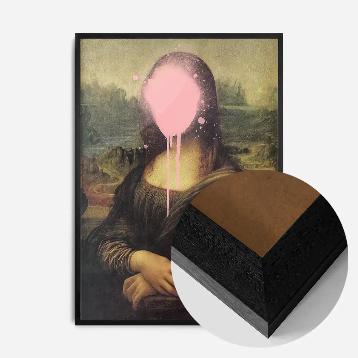Mona Lisa Splat Spray Paint Face Altered Art Portrait Print