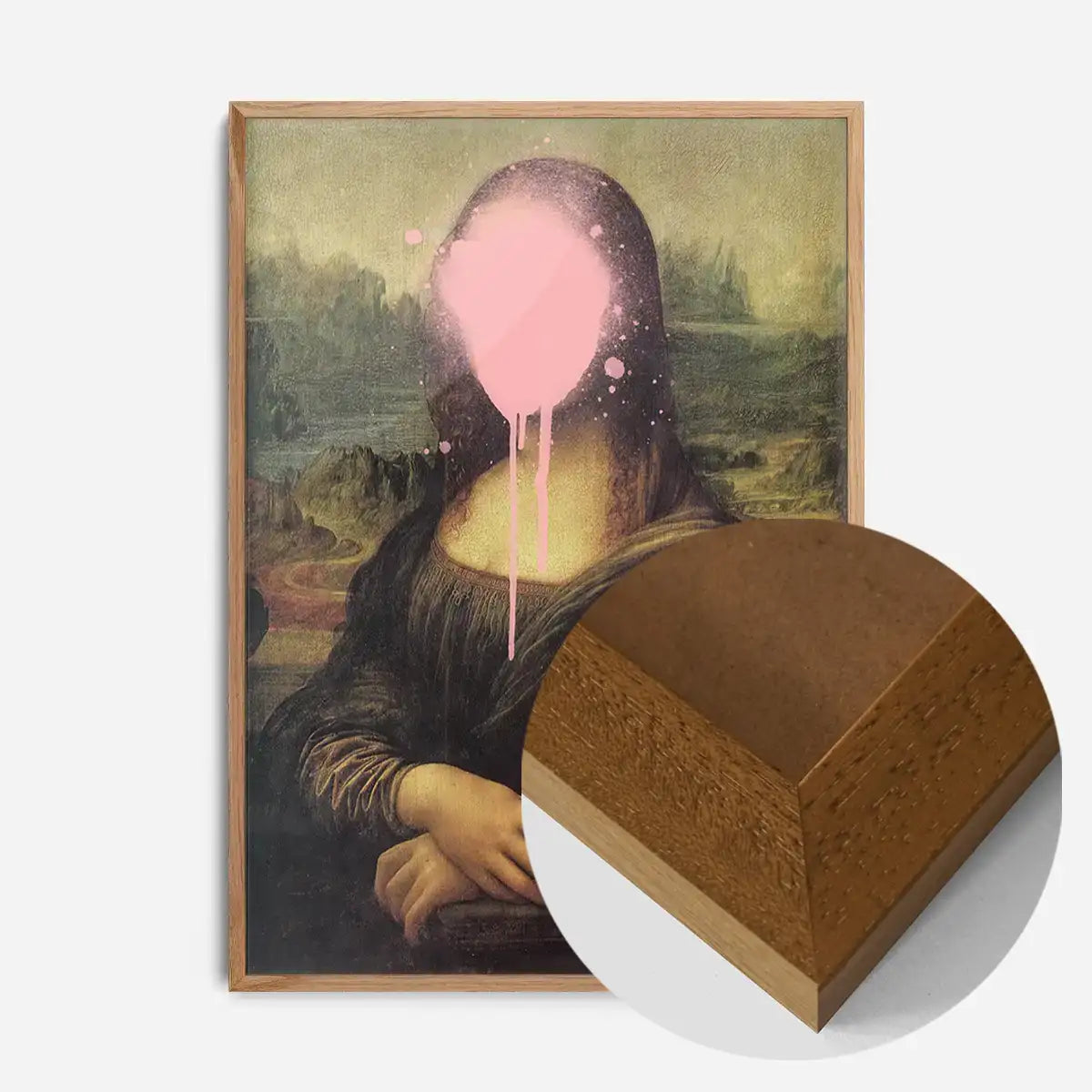 Mona Lisa Splat Spray Paint Face Altered Art Portrait Print