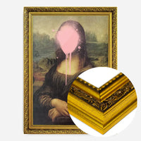 Mona Lisa Splat Spray Paint Face Altered Art Portrait Print