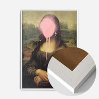 Mona Lisa Splat Spray Paint Face Altered Art Portrait Print