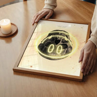 Happy Face Skull Neon Print