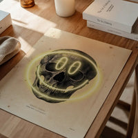Happy Face Skull Neon Print