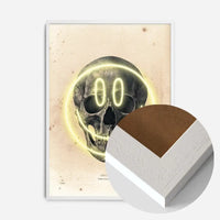Happy Face Skull Neon Print