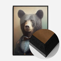 Black Bear Animal Head Portrait Print