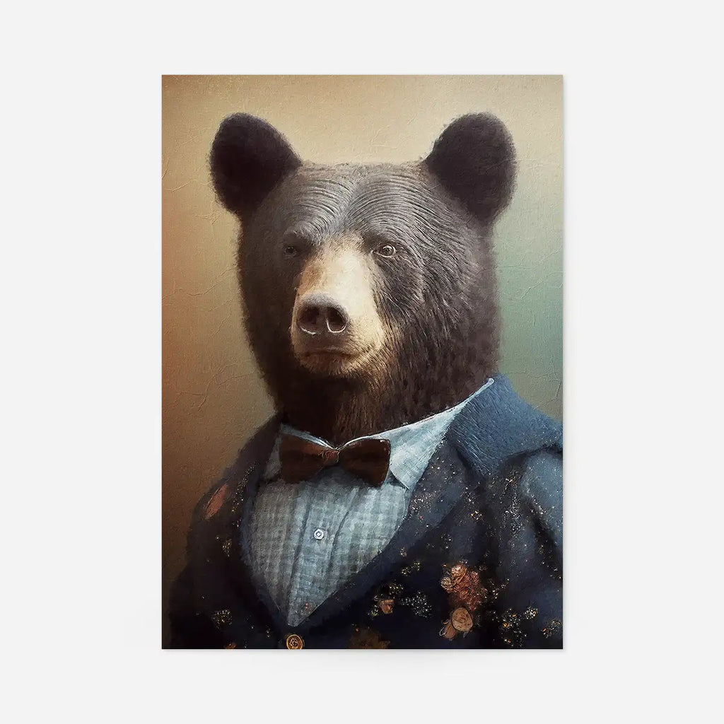 Bear Animal Head Portrait Print