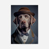 Black Labrador Animal Head Portrait Print